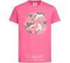 Kids T-shirt Sharks in pink heliconia фото