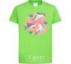 Kids T-shirt Sharks in pink orchid-green фото