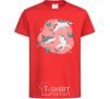 Kids T-shirt Sharks in pink red фото