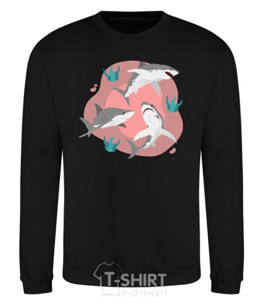 Sweatshirt Sharks in pink black фото