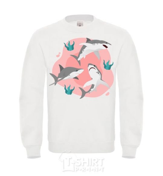 Sweatshirt Sharks in pink White фото