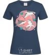 Women's T-shirt Sharks in pink navy-blue фото