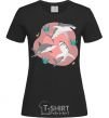 Women's T-shirt Sharks in pink black фото