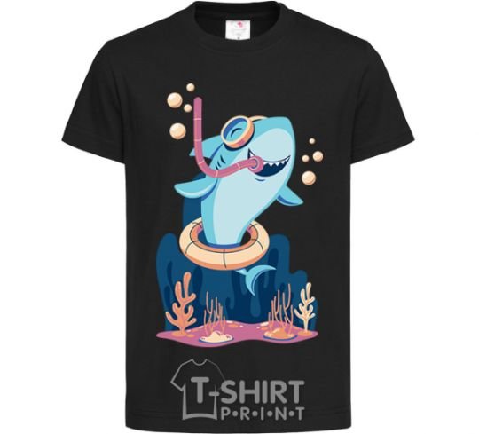 Kids T-shirt Baby shark black фото