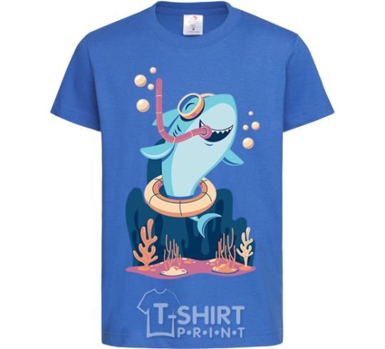 Kids T-shirt Baby shark royal-blue фото