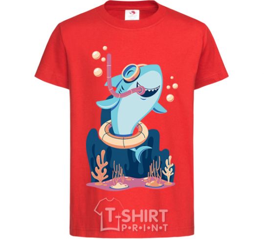 Kids T-shirt Baby shark red фото