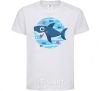 Kids T-shirt Happy shark White фото