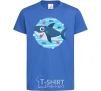 Kids T-shirt Happy shark royal-blue фото