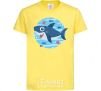 Kids T-shirt Happy shark cornsilk фото