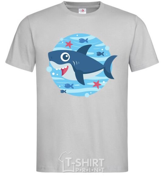 Men's T-Shirt Happy shark grey фото