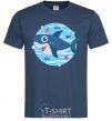 Men's T-Shirt Happy shark navy-blue фото