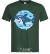 Men's T-Shirt Happy shark bottle-green фото