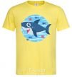 Men's T-Shirt Happy shark cornsilk фото