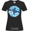 Women's T-shirt Happy shark black фото