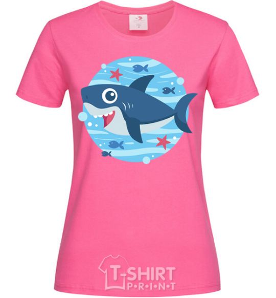 Women's T-shirt Happy shark heliconia фото
