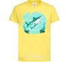 Kids T-shirt Turquoise sharks cornsilk фото
