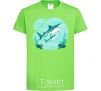 Kids T-shirt Turquoise sharks orchid-green фото