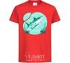 Kids T-shirt Turquoise sharks red фото