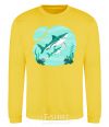 Sweatshirt Turquoise sharks yellow фото