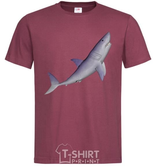 Men's T-Shirt Violet shark burgundy фото