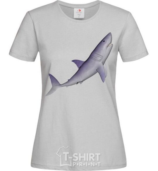 Женская футболка Violet shark Серый фото