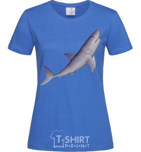 Women's T-shirt Violet shark royal-blue фото