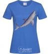 Women's T-shirt Violet shark royal-blue фото