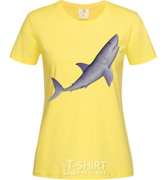 Женская футболка Violet shark Лимонный фото