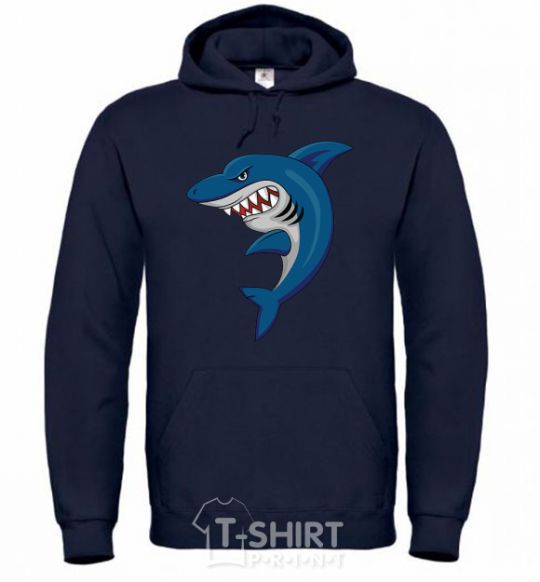 Men`s hoodie Blue shark navy-blue фото