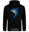 Men`s hoodie Blue shark black фото