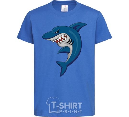 Kids T-shirt Blue shark royal-blue фото