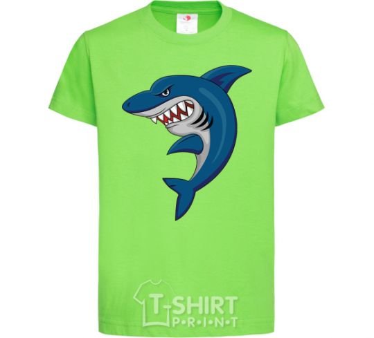 Kids T-shirt Blue shark orchid-green фото