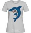 Women's T-shirt Blue shark grey фото