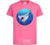 Детская футболка Акула и рыба Ярко-розовый фото