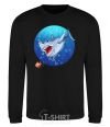 Sweatshirt A shark and a fish black фото