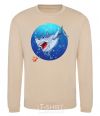 Sweatshirt A shark and a fish sand фото