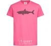 Детская футболка Shark shapes line Ярко-розовый фото
