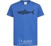 Детская футболка Shark shapes line Ярко-синий фото