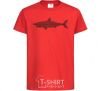 Детская футболка Shark shapes line Красный фото