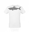 Men's T-Shirt Shark shapes line White фото