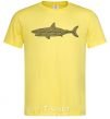 Men's T-Shirt Shark shapes line cornsilk фото