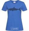 Женская футболка Shark shapes line Ярко-синий фото