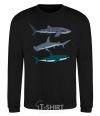 Sweatshirt Three sharks black фото