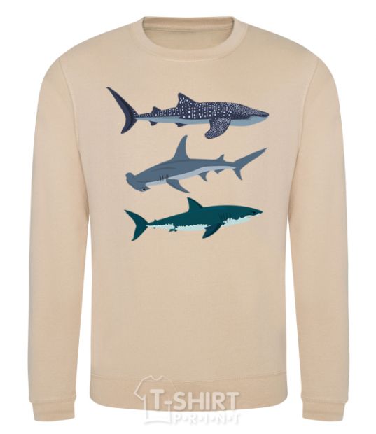 Sweatshirt Three sharks sand фото