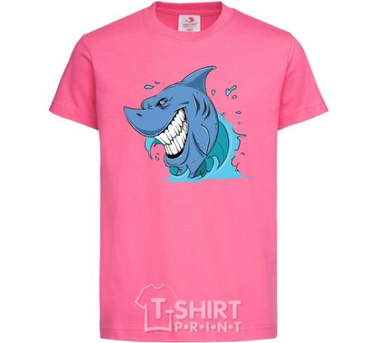 Kids T-shirt Shark Smile heliconia фото