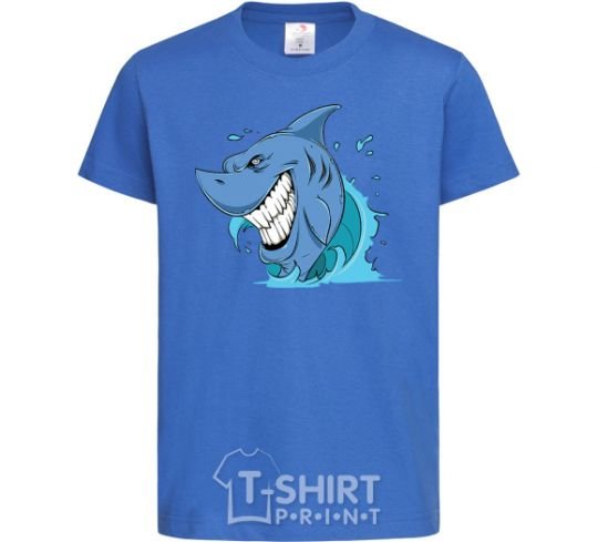 Kids T-shirt Shark Smile royal-blue фото