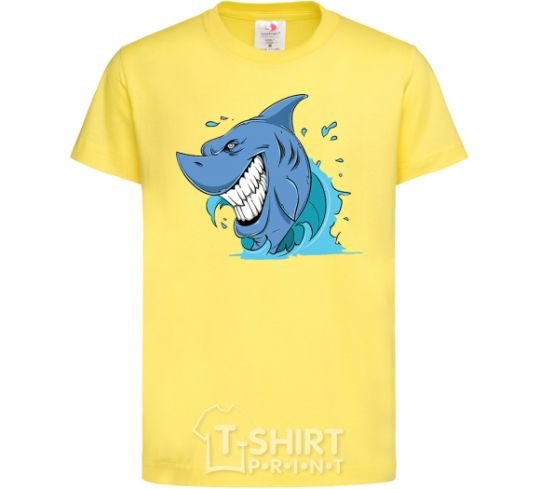 Kids T-shirt Shark Smile cornsilk фото