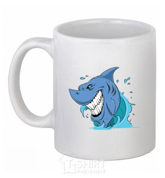 Ceramic mug Shark Smile White фото