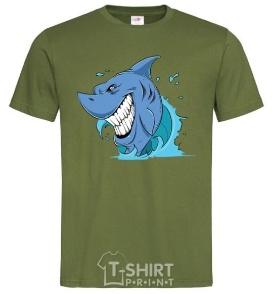 Men's T-Shirt Shark Smile millennial-khaki фото