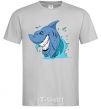 Мужская футболка Улыбка акулы Серый фото